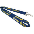 Navy Blue Polyester Lanyard 5/8" (15 mm) Wide